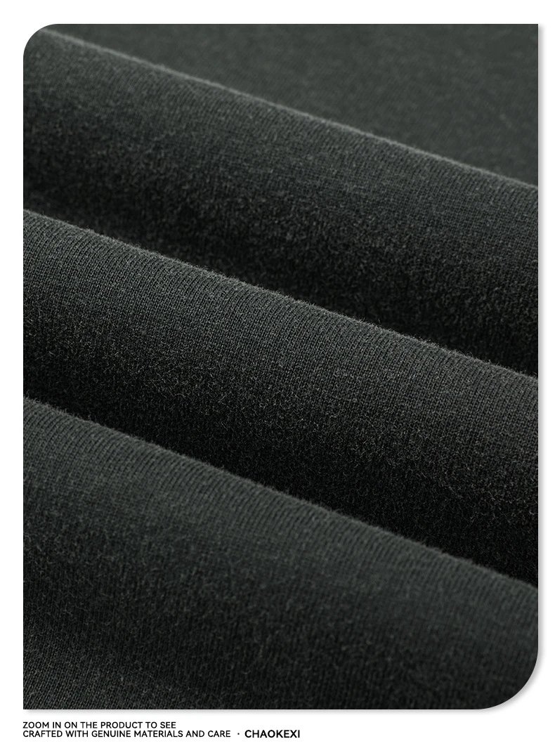 Men's Cotton Long Sleeve Tee Vintage Style Dark Gray - Gallery Image 7 - Detailed View