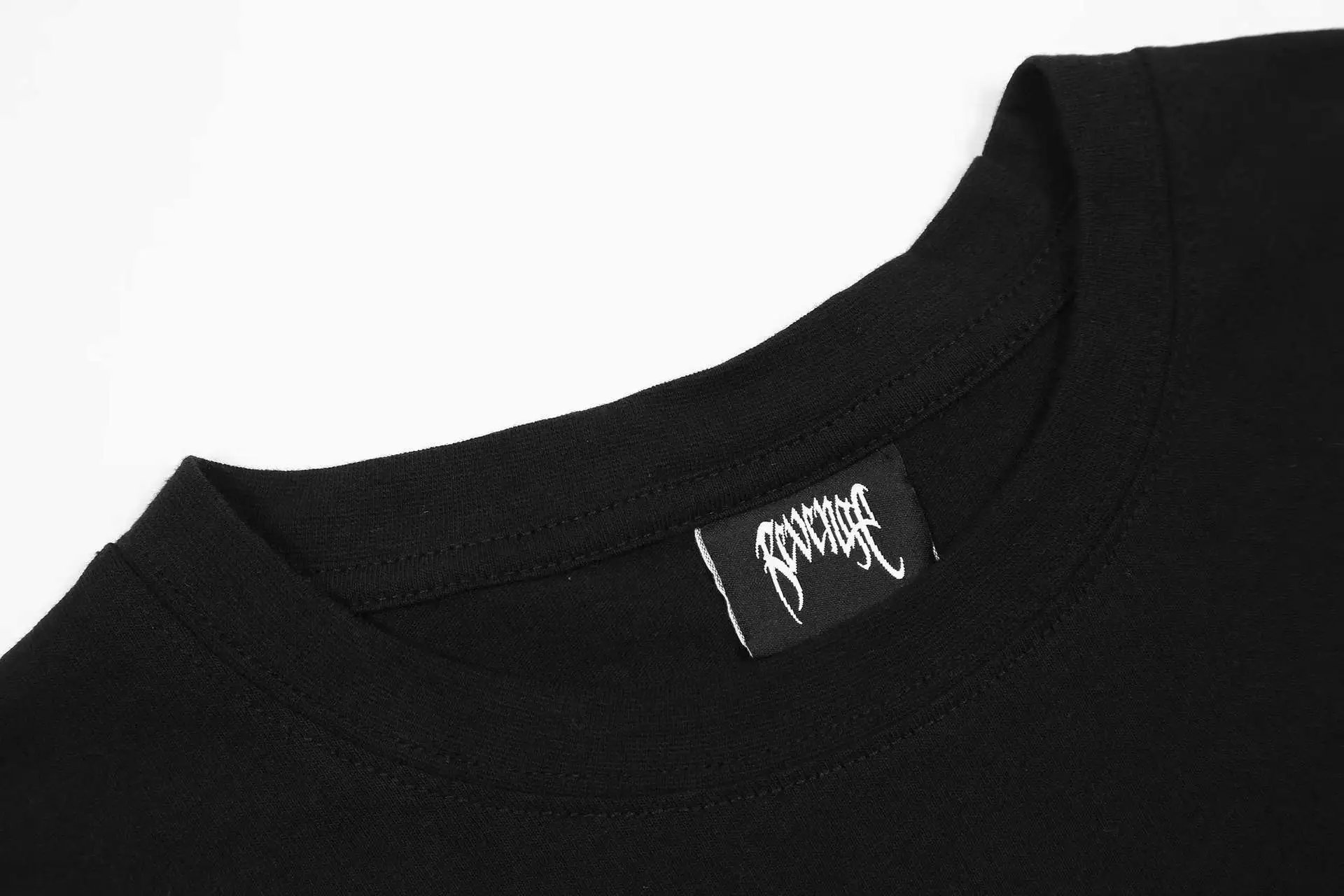 Streetwear Hip-Hop Tee Ebony - Gallery Image 6 - Detailed View