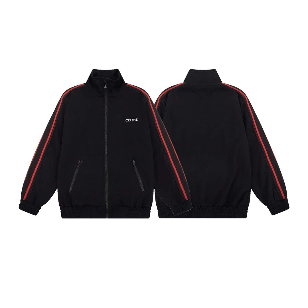 CELINE Zip-Up Jacket Black - Gallery Image 3 - Detailed View