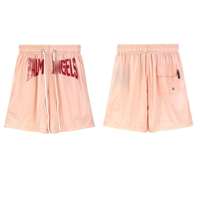 Unisex Mesh Beach Shorts Quick Dry Sport Style Peach - Palm Angels - Cnfans - $23.55