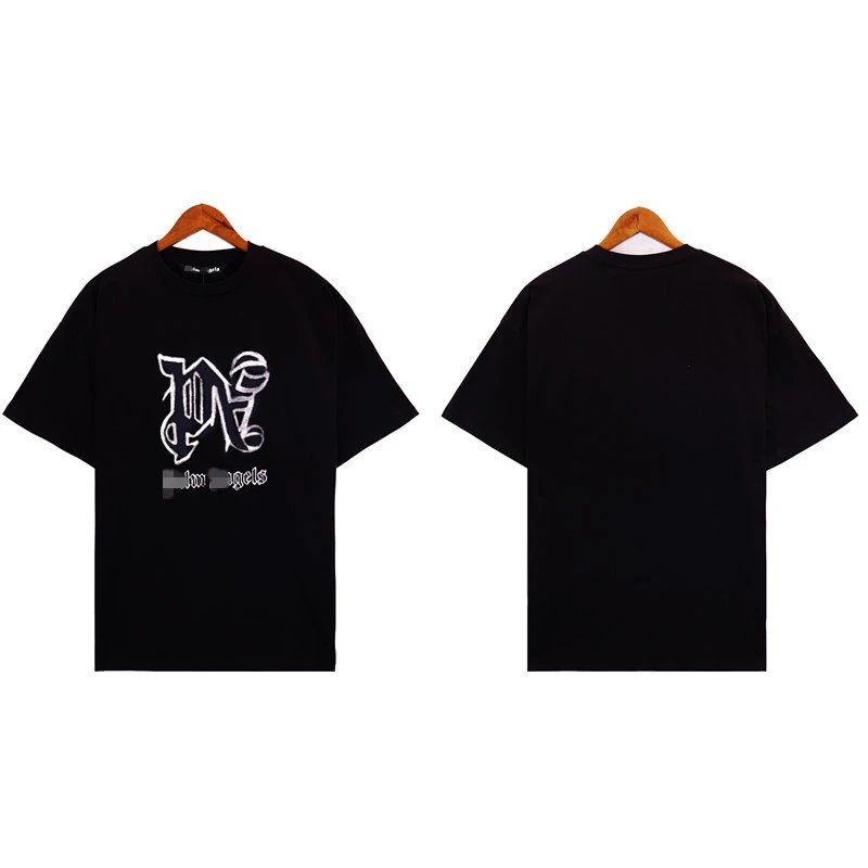 Street Style Chalk Logo Cotton Tee Ebony Black - Gallery Image 1 - Detailed View