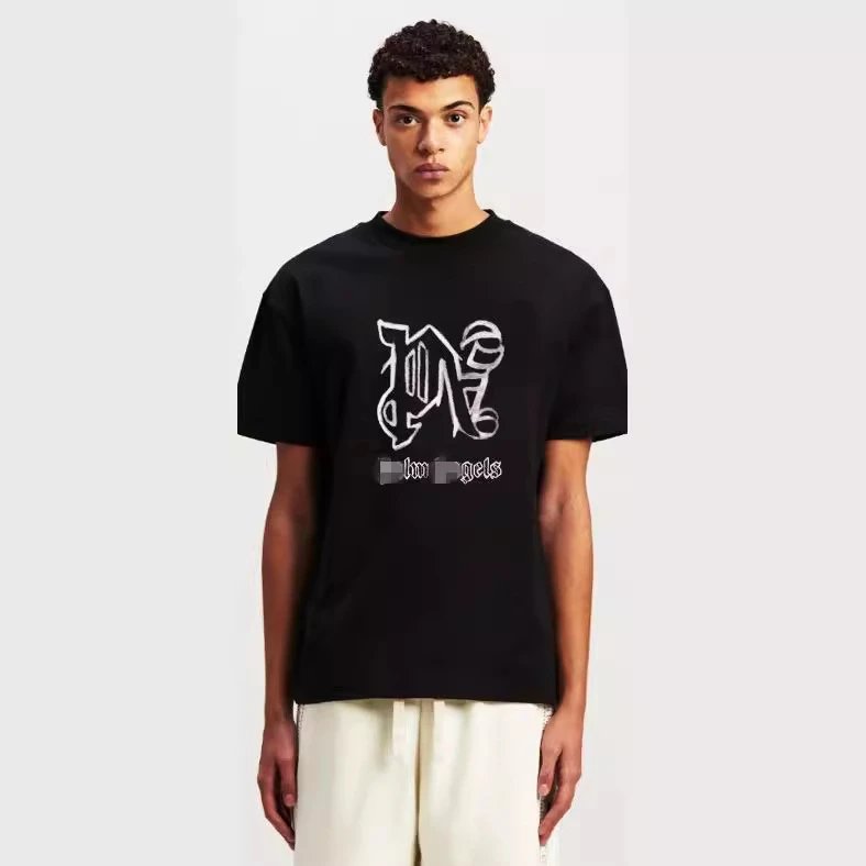 Street Style Chalk Logo Cotton Tee Ebony Black - Gallery Image 11 - Detailed View