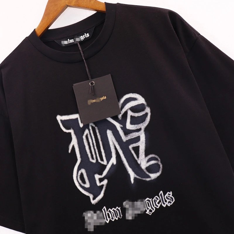 Street Style Chalk Logo Cotton Tee Ebony Black - Gallery Image 5 - Detailed View