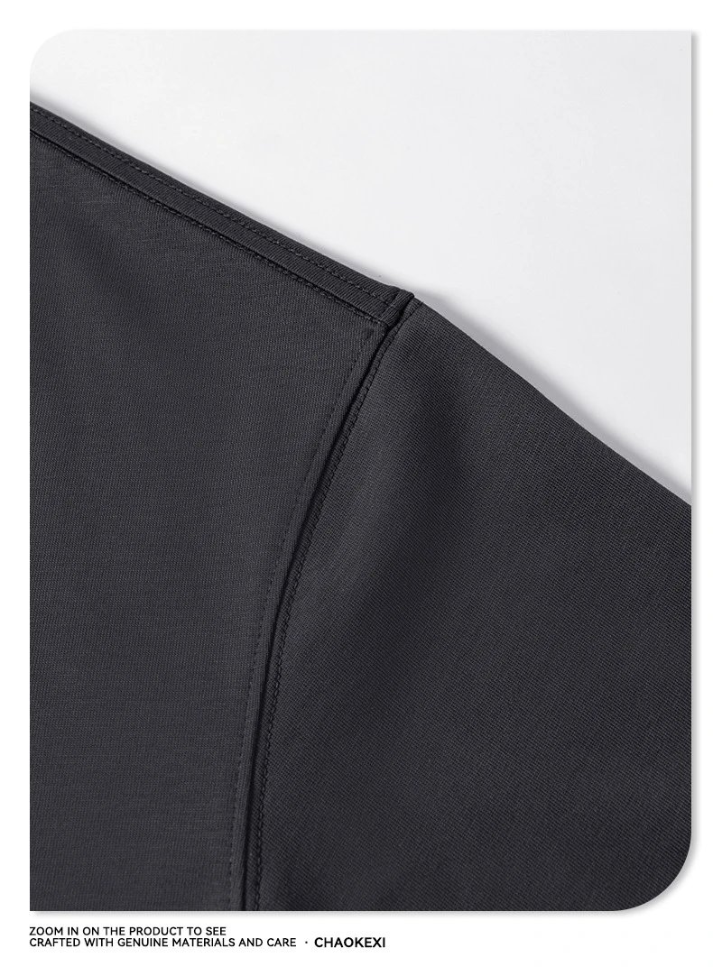 Retro Cotton Boxy T-Shirt Unisex Tee Ecru - Gallery Image 12 - Detailed View