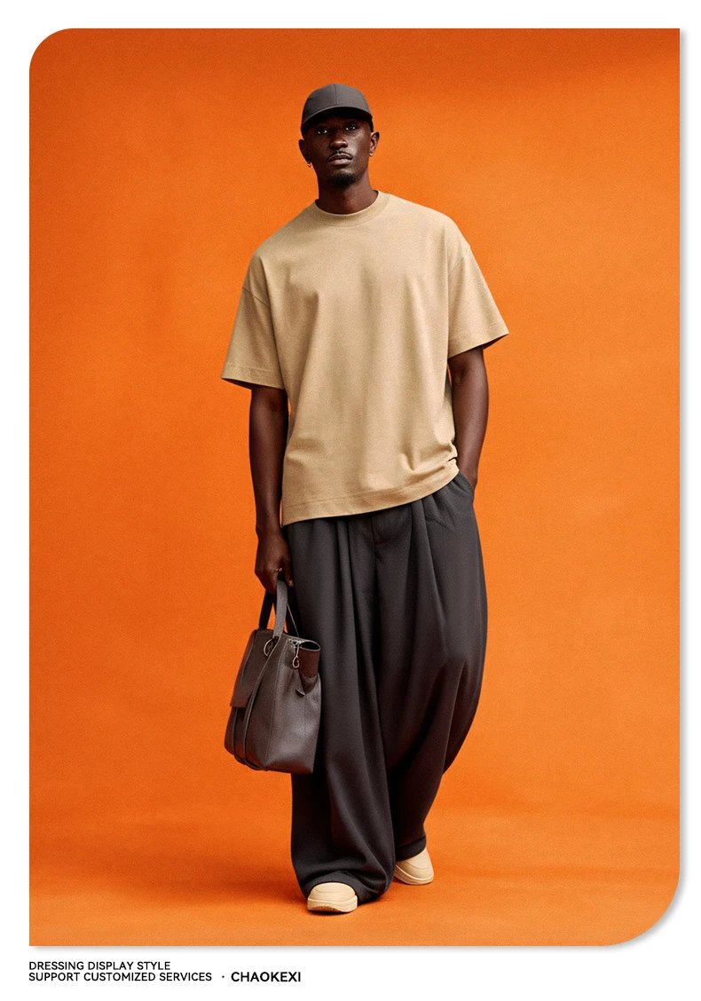 Retro Cotton Boxy T-Shirt Unisex Tee Ecru - Gallery Image 7 - Detailed View