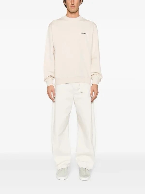 Jacquemus Logo Embroidered Sweatshirt Multicolor - Gallery Image 5 - Detailed View