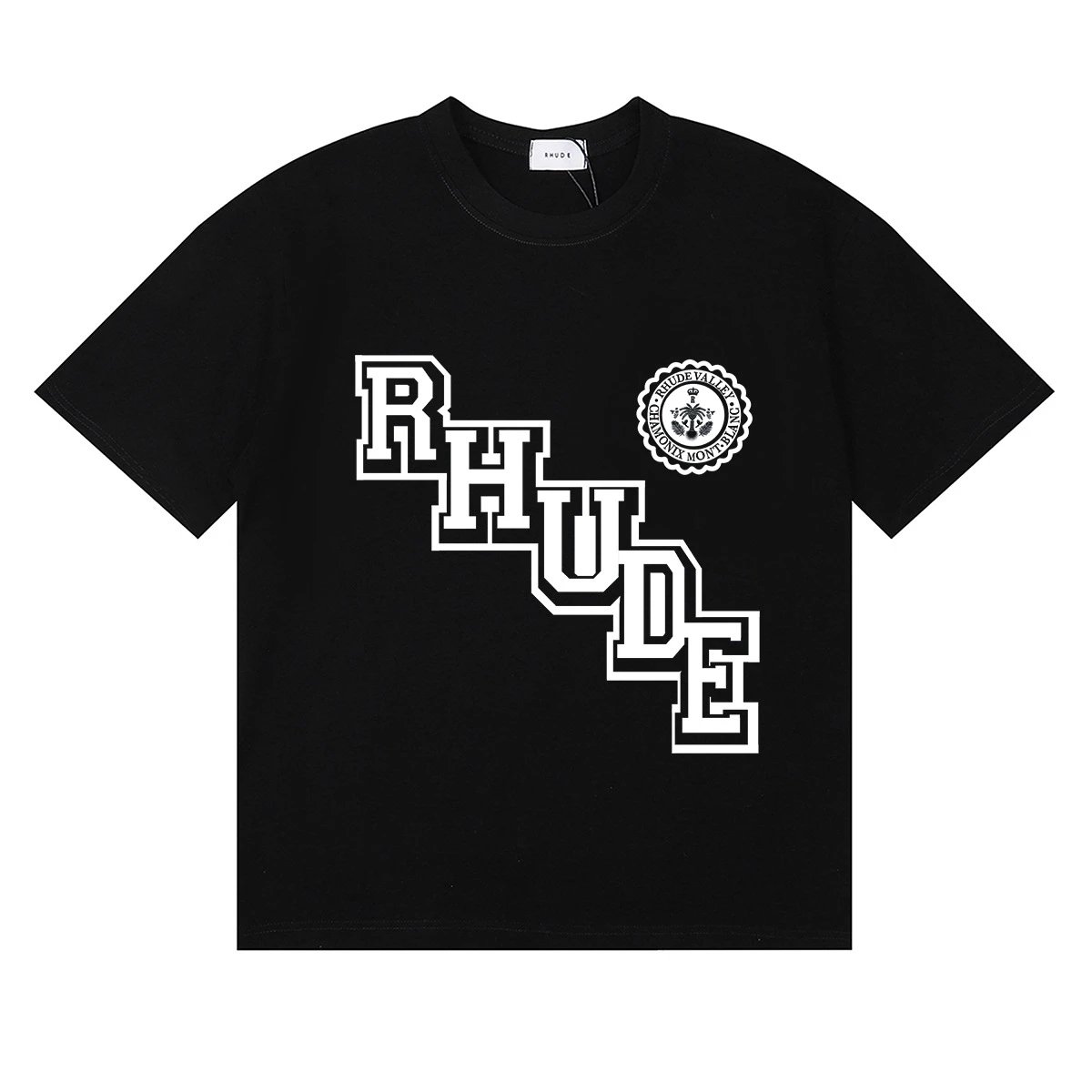 Rhude Ski Theme Graphic T-shirt Black - Gallery Image 6 - Detailed View