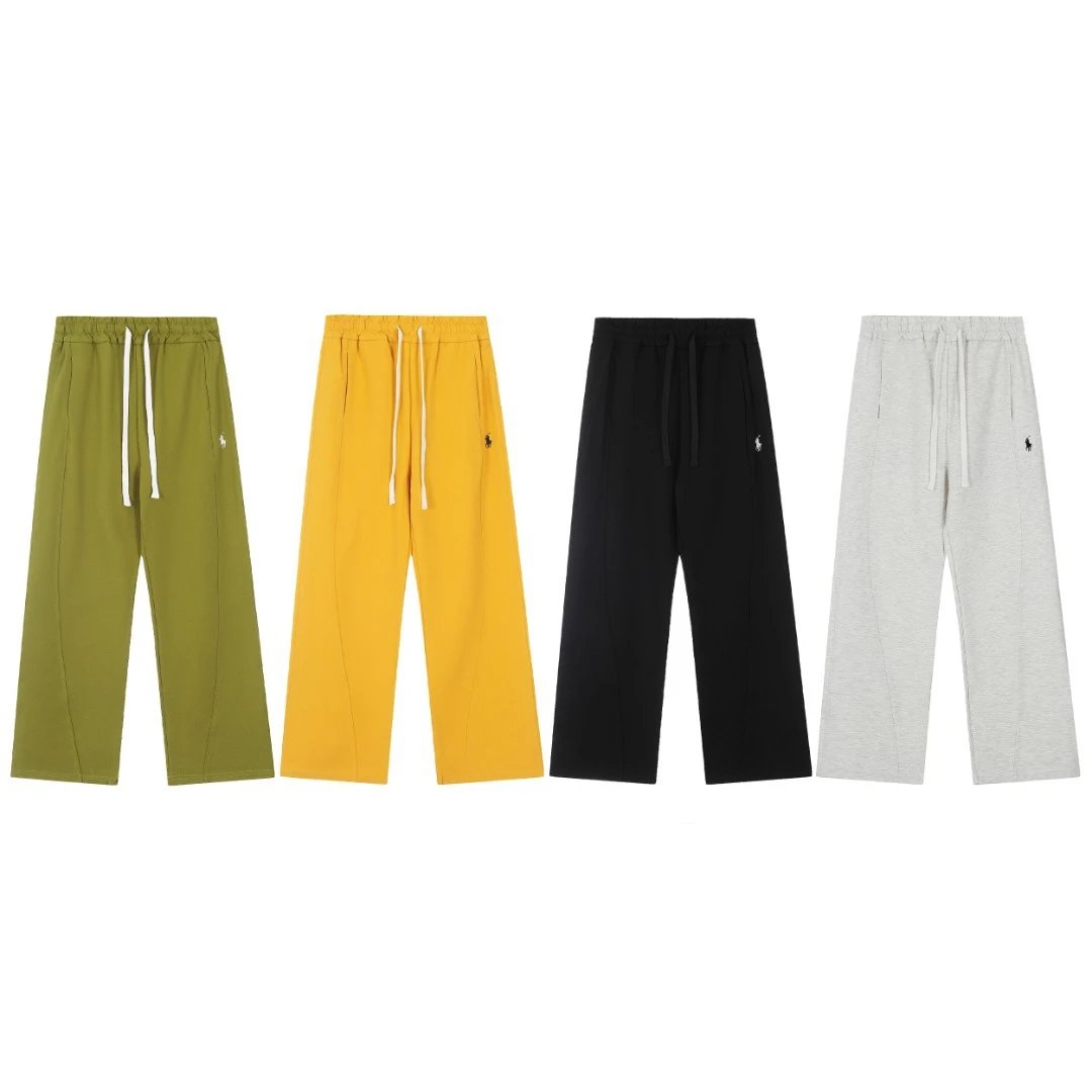 Casual Straight-leg Cotton Sweatpants, Goldenrod - Gallery Image 1 - Detailed View