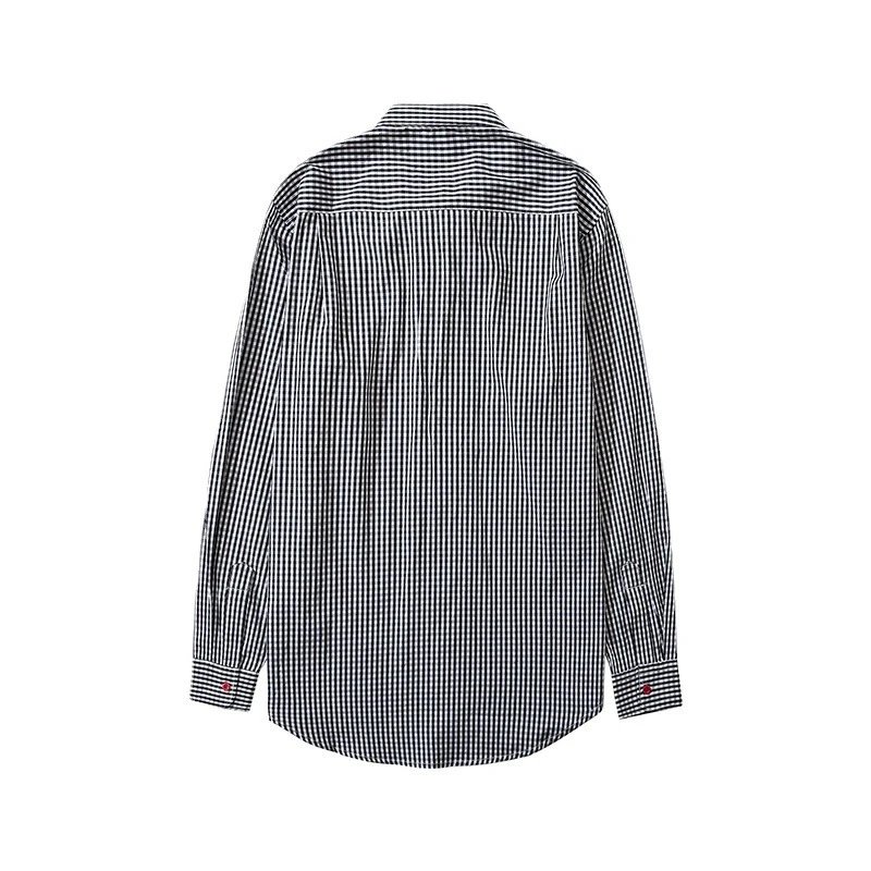 CDG Play Striped Heart Shirt Multi - Gallery Image 5 - Detailed View