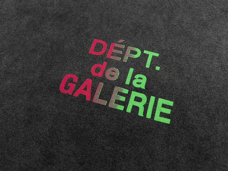 Gallery Dept Washed Letter T-Shirt Black - Gallery Image 9 - Detailed View