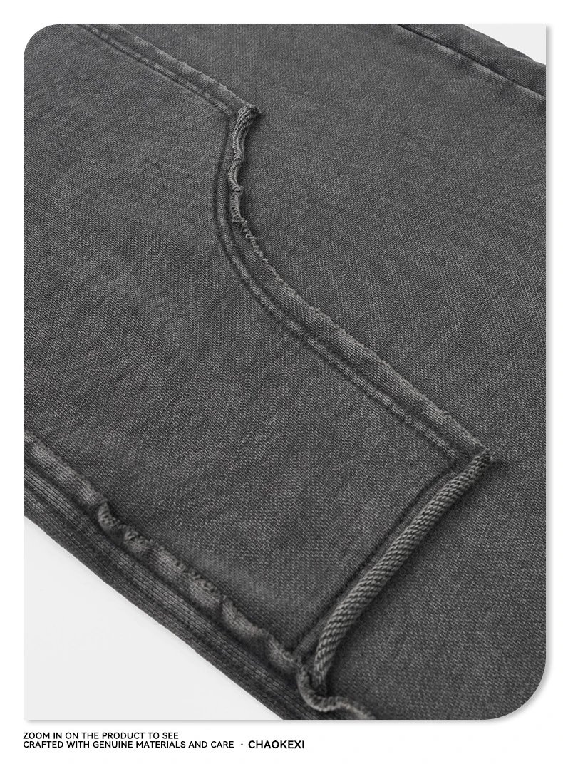 Loose Fit Cotton Cargo Pants Autumn Slate - Gallery Image 9 - Detailed View