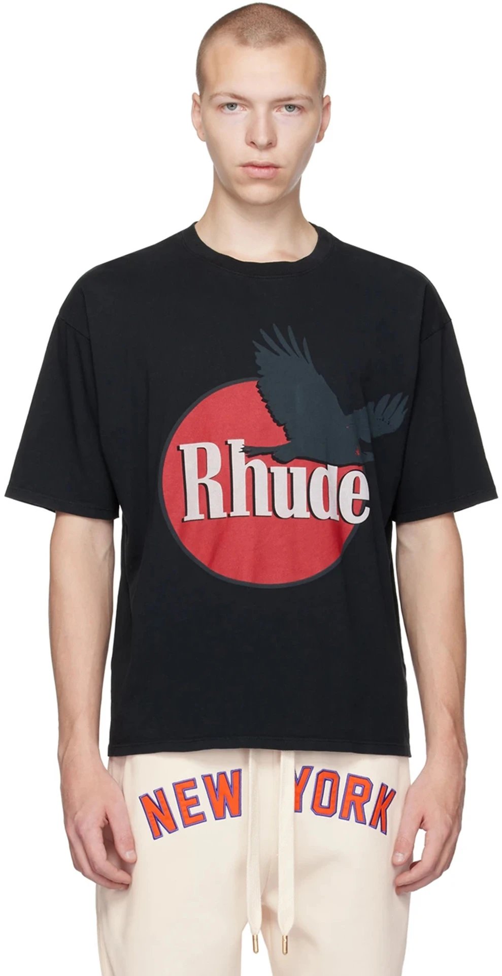 Rhude Black Graphic Tee - Gallery Image 8 - Detailed View