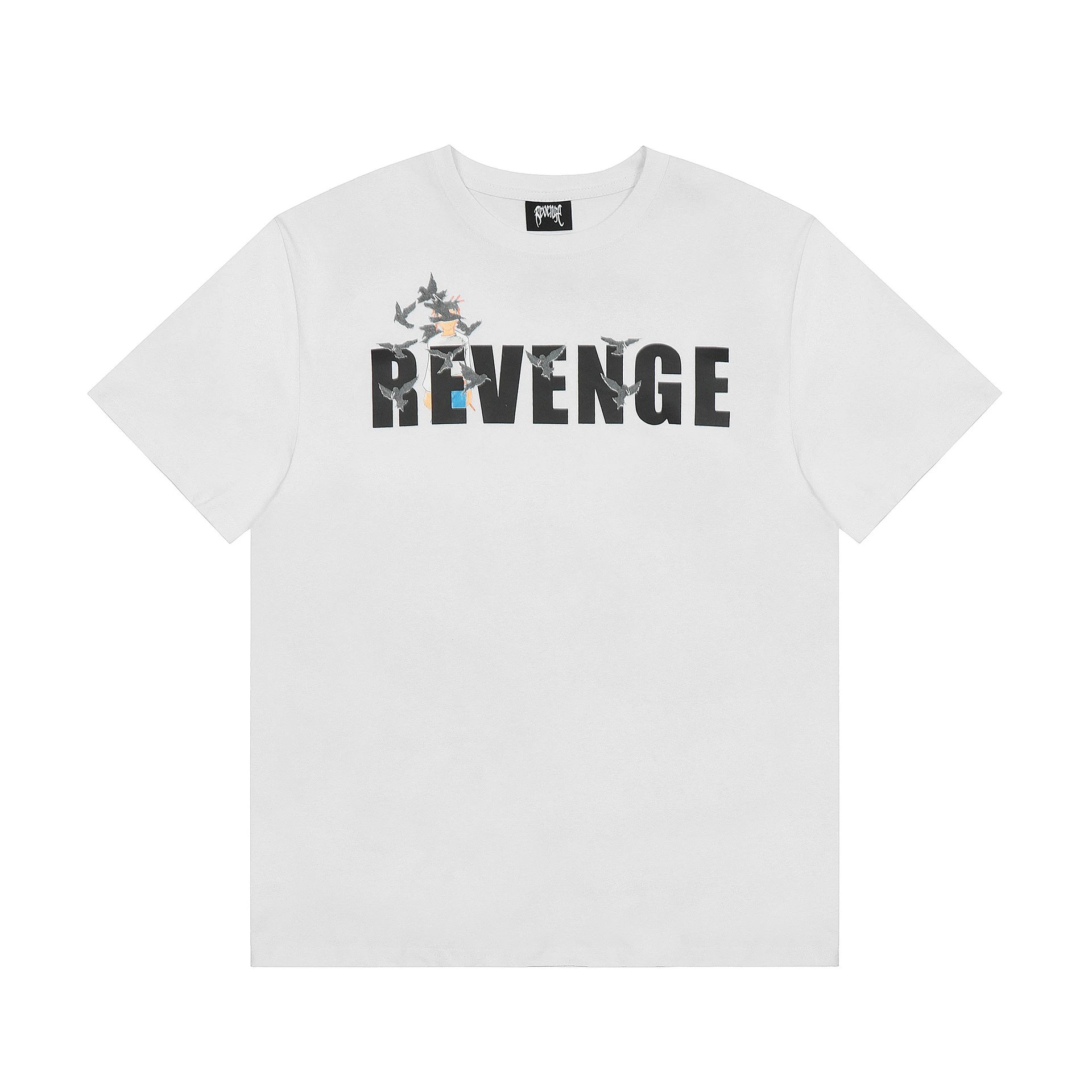 Streetwear Cotton Graphic Tee Raven Black - Gallery Image 2 - Detailed View