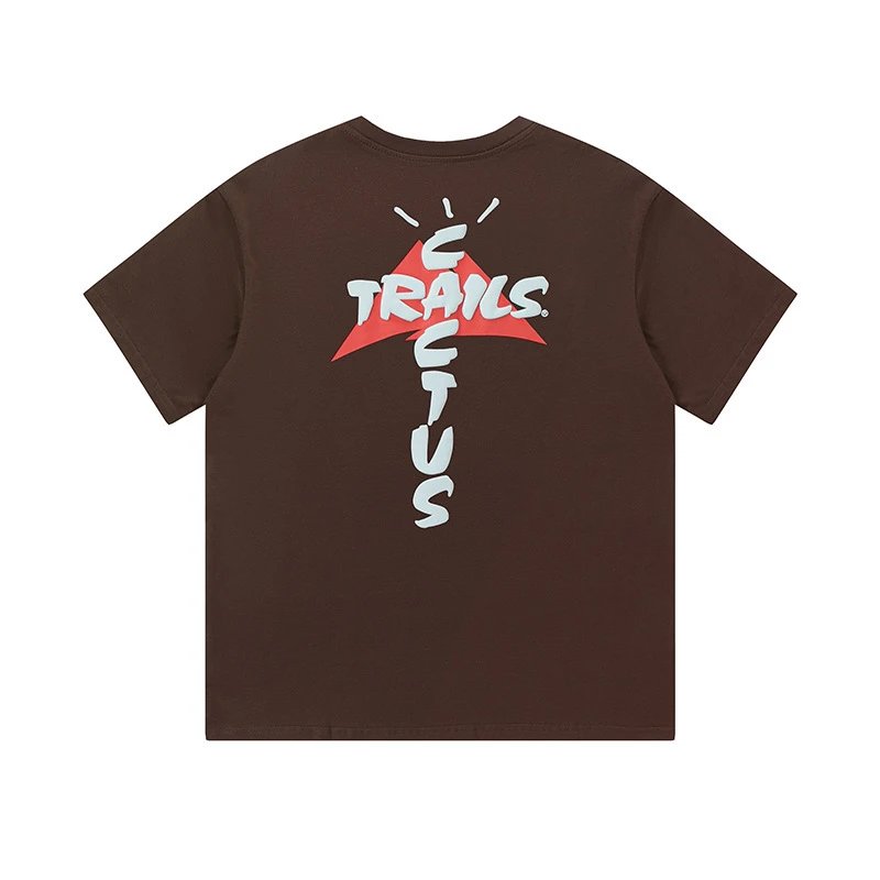 Streetwear Foam Print Tee Unisex Ivory Brown - Gallery Image 3 - Detailed View