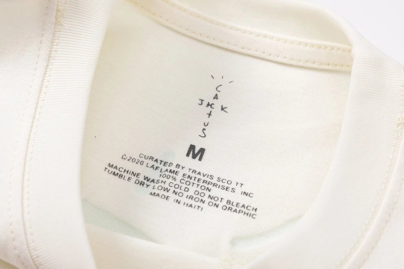 Streetwear Foam Print Tee Unisex Ivory Brown - Gallery Image 10 - Detailed View