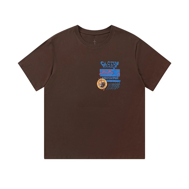 Streetwear Foam Print Tee Coffee Brown - Related Product - Cnfans