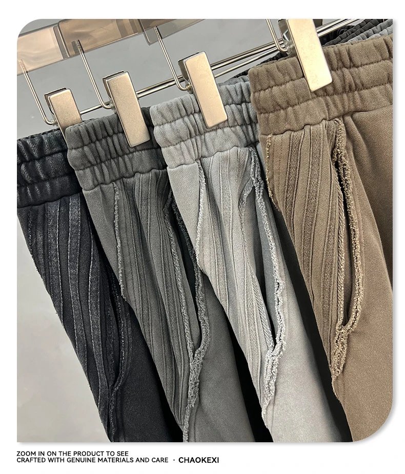 Wide Leg Cotton Lounge Pants Urban Style Jet Black - Gallery Image 8 - Detailed View