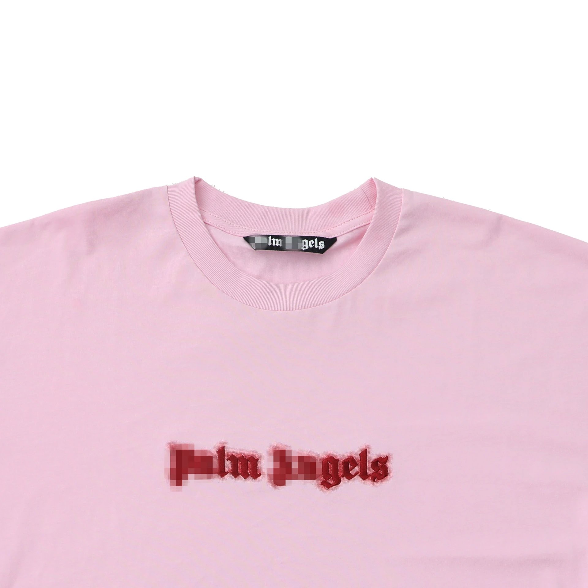 Streetwear Cotton Oversized T-Shirt Blush Pink - Gallery Image 4 - Detailed View