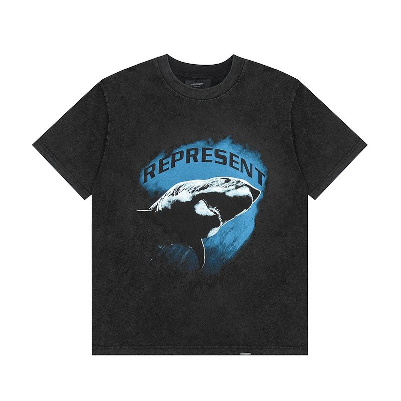 Represent Shark Washed T-Shirt Multicolor - Gallery Image 2 - Detailed View