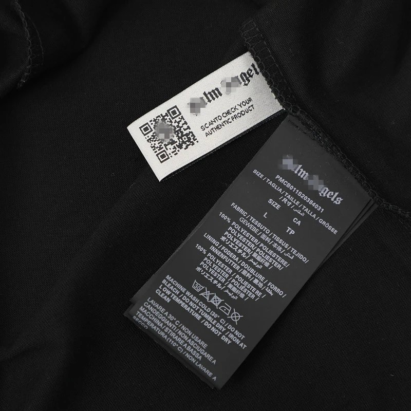 Streetwear Cotton Palm Tree Graphic Tee Black - Gallery Image 8 - Detailed View