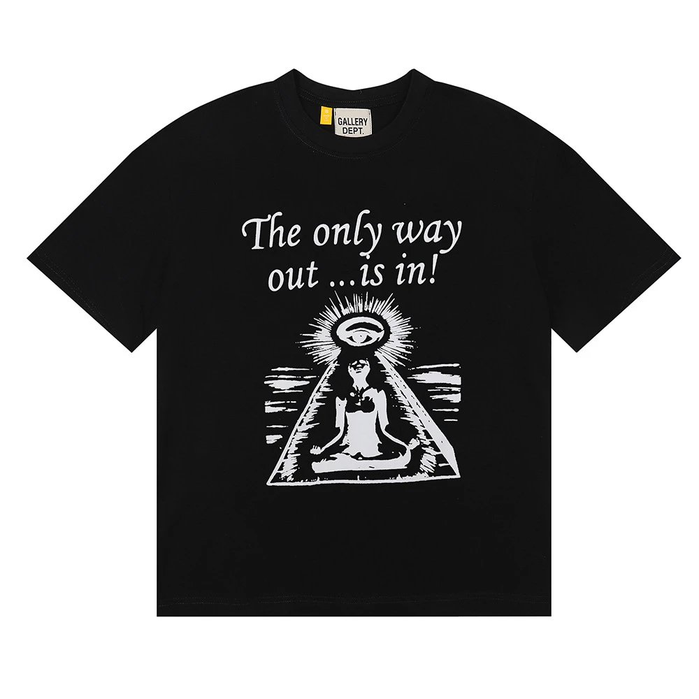 Gallery Dept Abstract Print T-Shirt Black - Gallery Image 2 - Detailed View