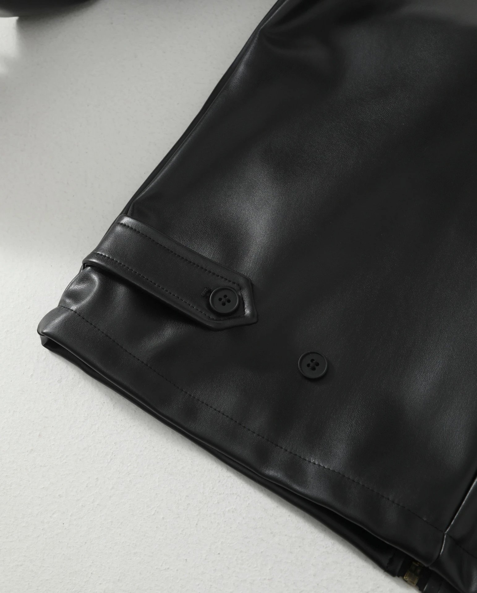 Polo Ralph Lauren Leather Jacket Black - Gallery Image 8 - Detailed View