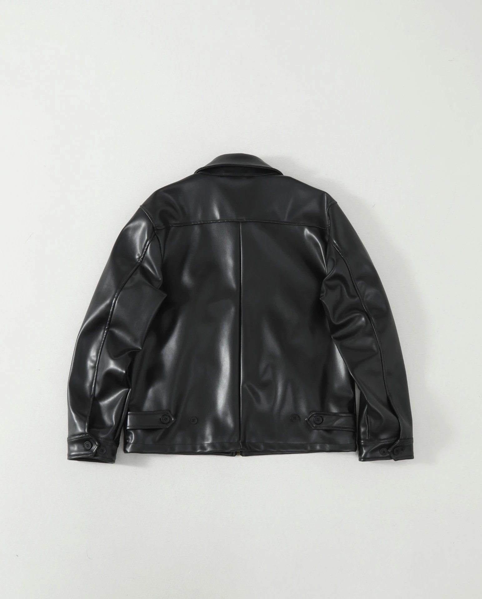 Polo Ralph Lauren Leather Jacket Black - Gallery Image 3 - Detailed View