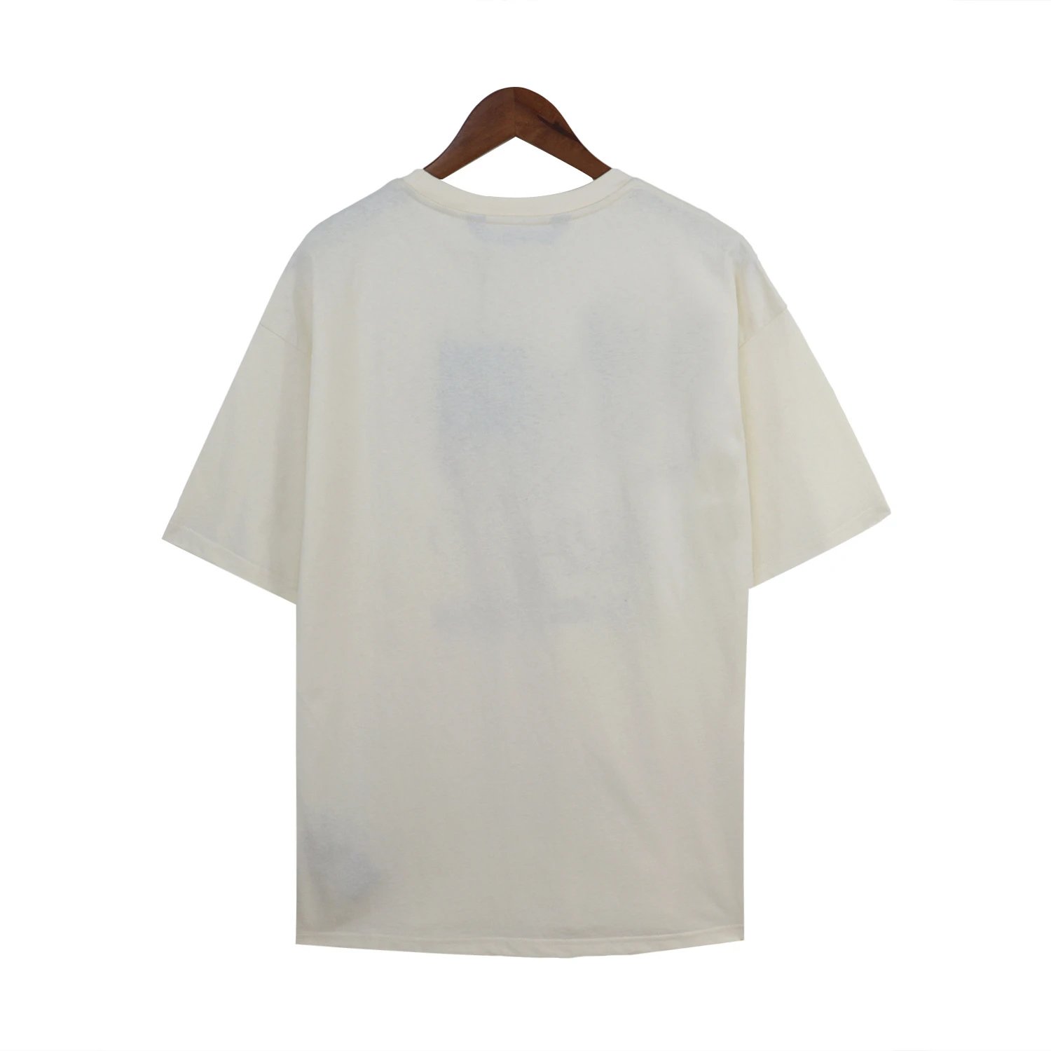 Dragon Year Letter Embroidered Streetwear T-Shirt Ebony Black - Gallery Image 5 - Detailed View