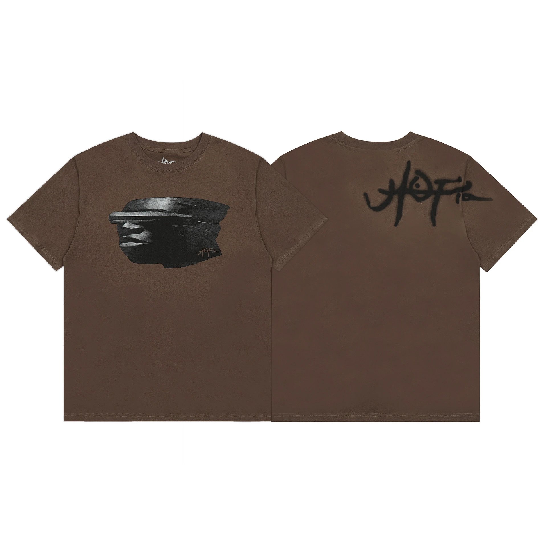 Utopia Graphic Cotton Tee Chestnut Brown - Travis Scott - Cnfans - $22.26