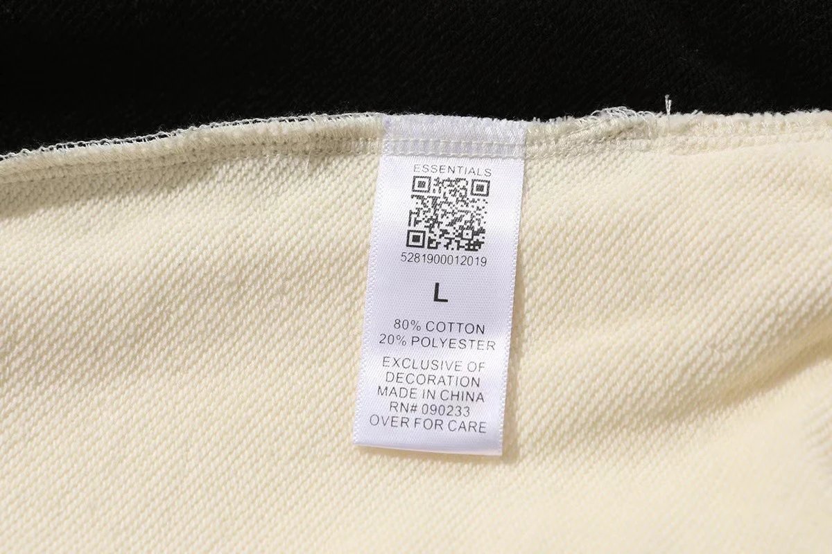 Unisex Cotton Drawstring Casual Shorts Ivory Black - Gallery Image 11 - Detailed View