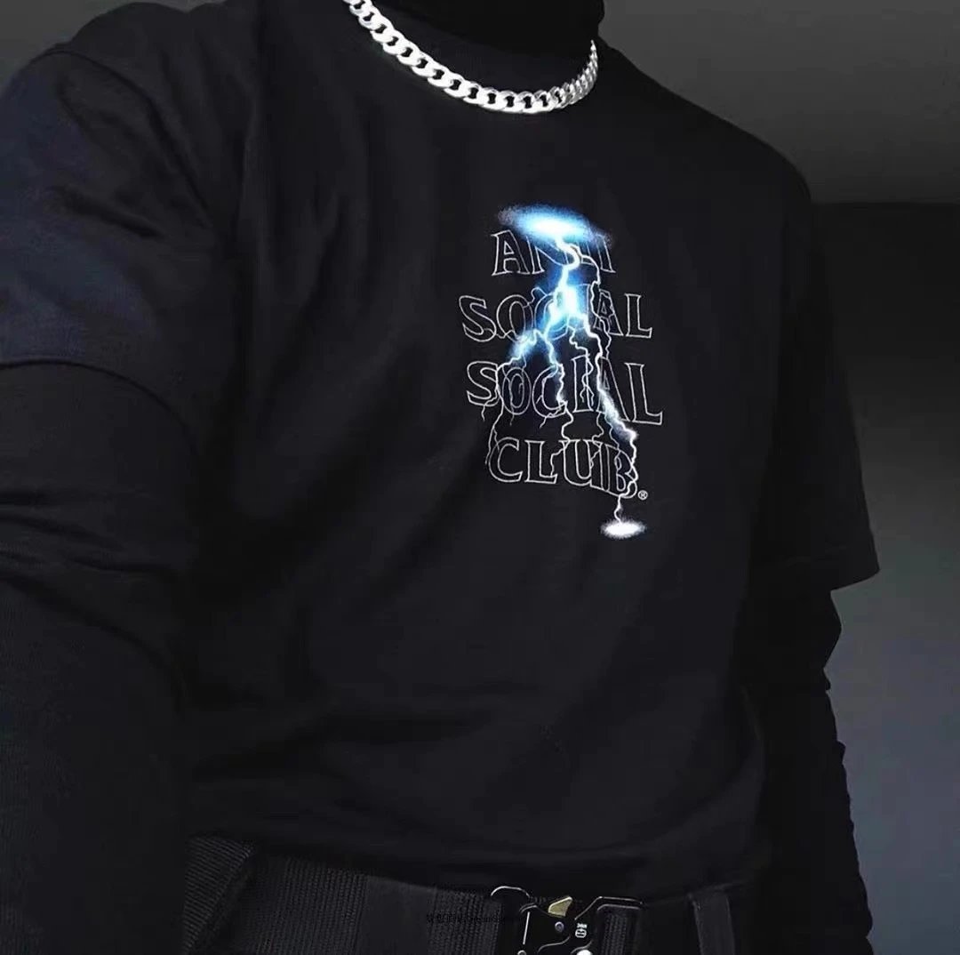 ASSC Lightning Print Tee Black - Gallery Image 8 - Detailed View