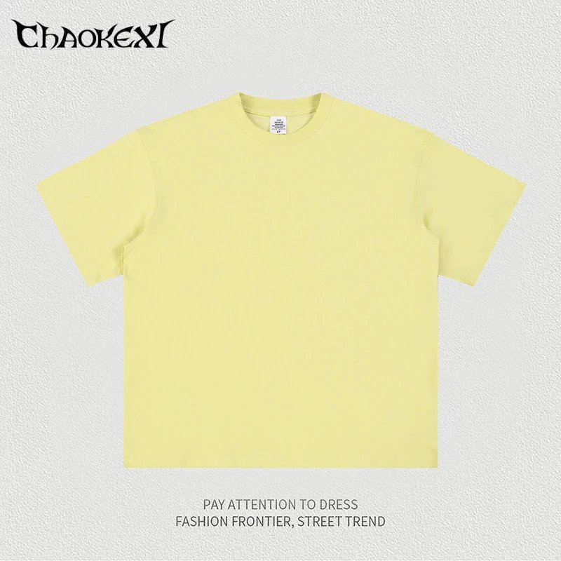 Street Style Cool-Touch Cotton Tee - Chartreuse - ChaoKeXi - Cnfans - $16.68