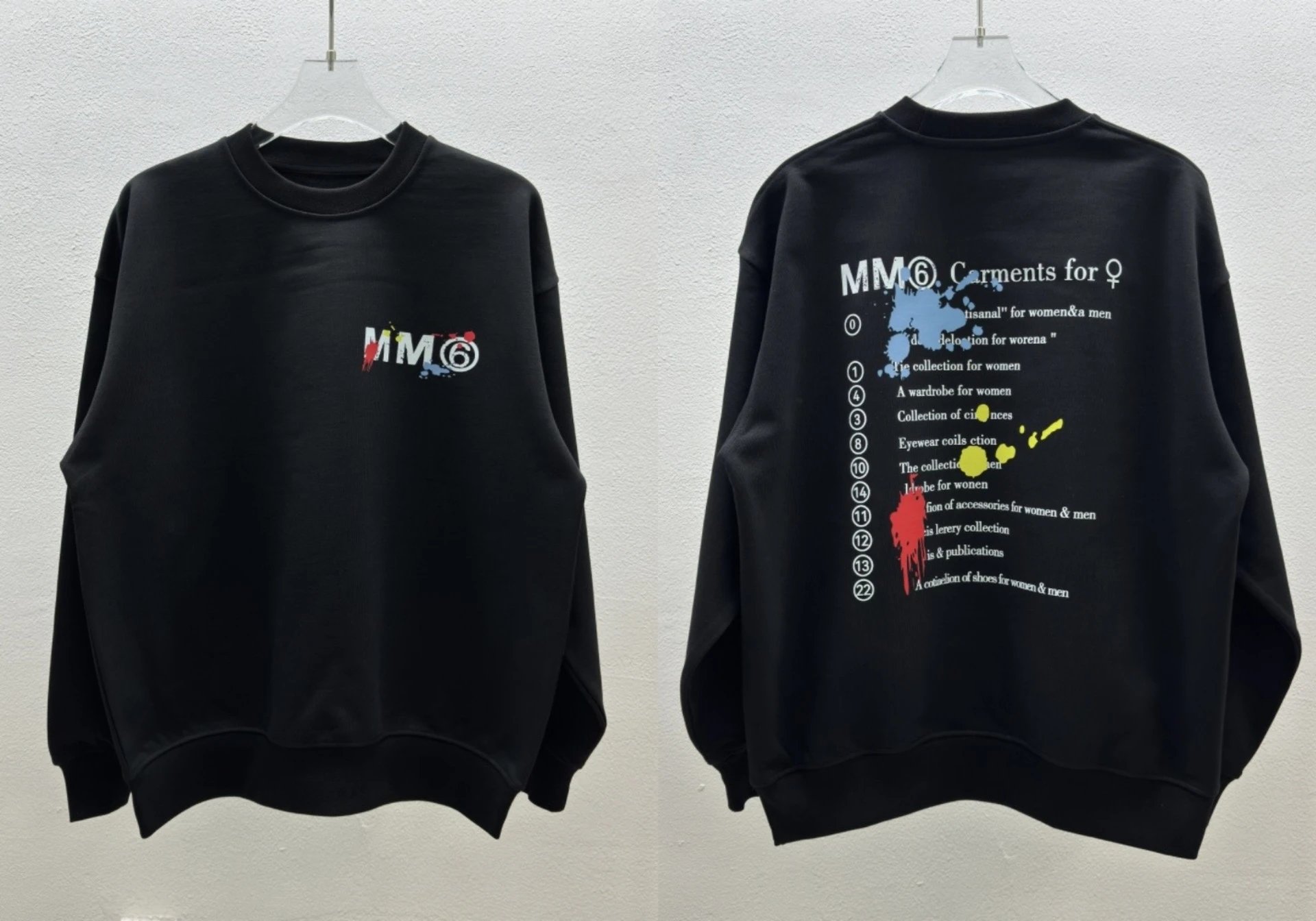 Maison Margiela MM6 Print Sweatshirt Black - High Quality Product Image - Cnfans