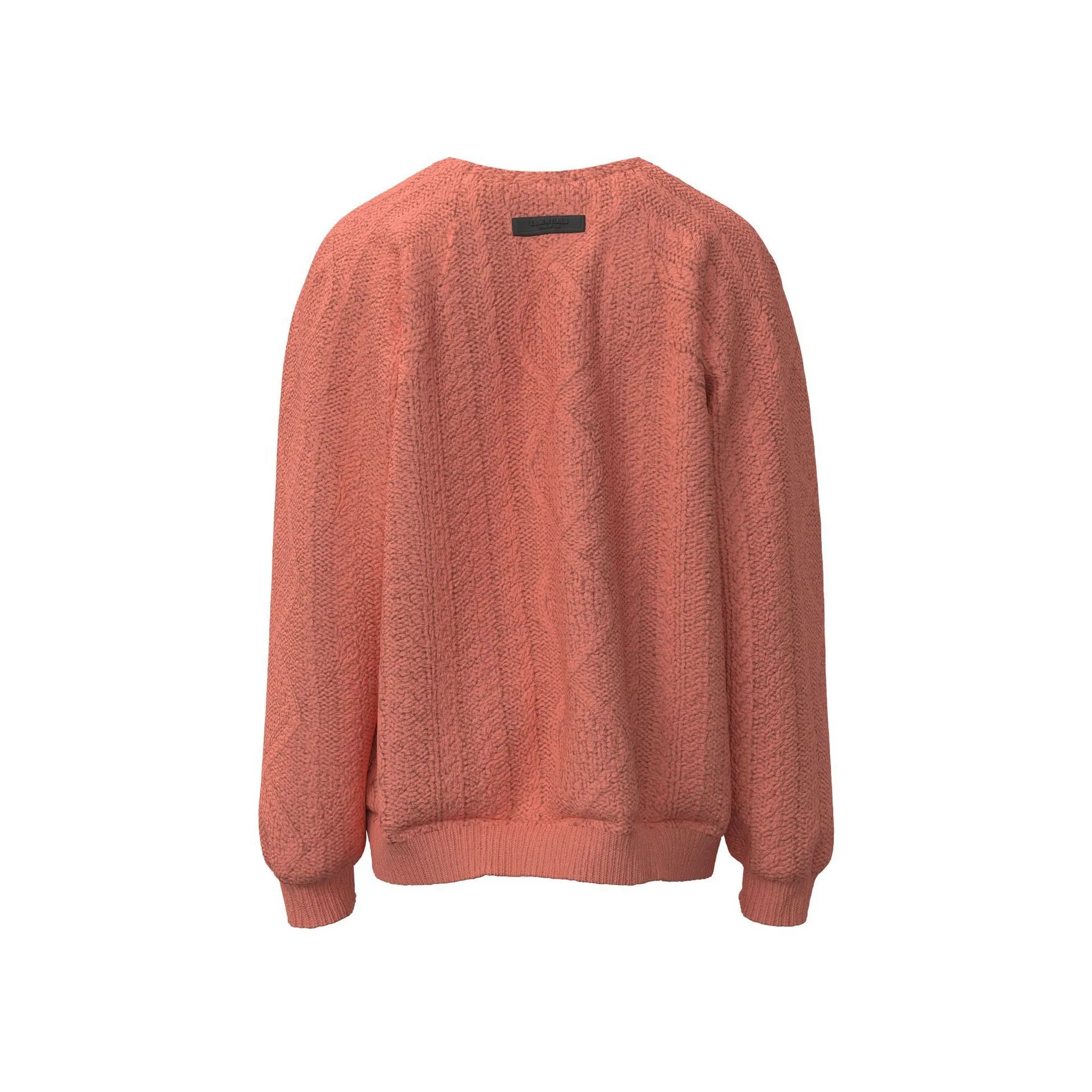 Cable Knit Wool Blend Pullover Sweater, Ecru - Gallery Image 3 - Detailed View