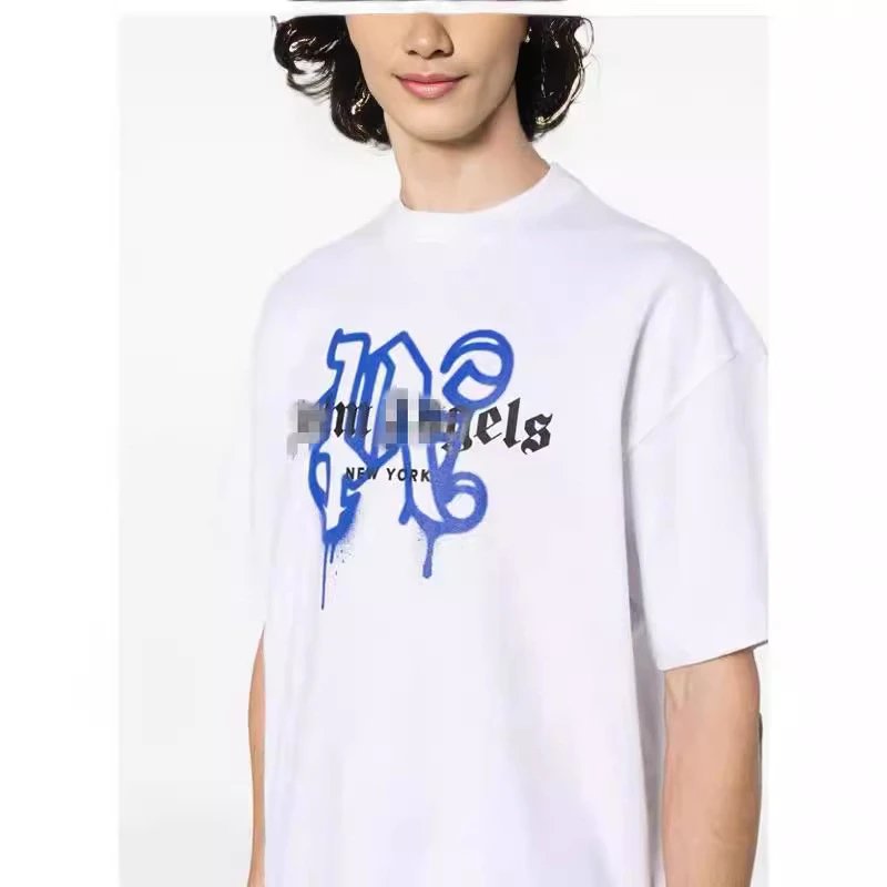 Graffiti Print Streetwear Cotton T-Shirt Midnight Black - Gallery Image 13 - Detailed View