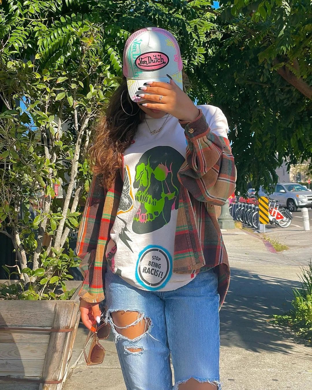 Gallery Dept Skull Flame Tee White - Gallery Image 11 - Detailed View