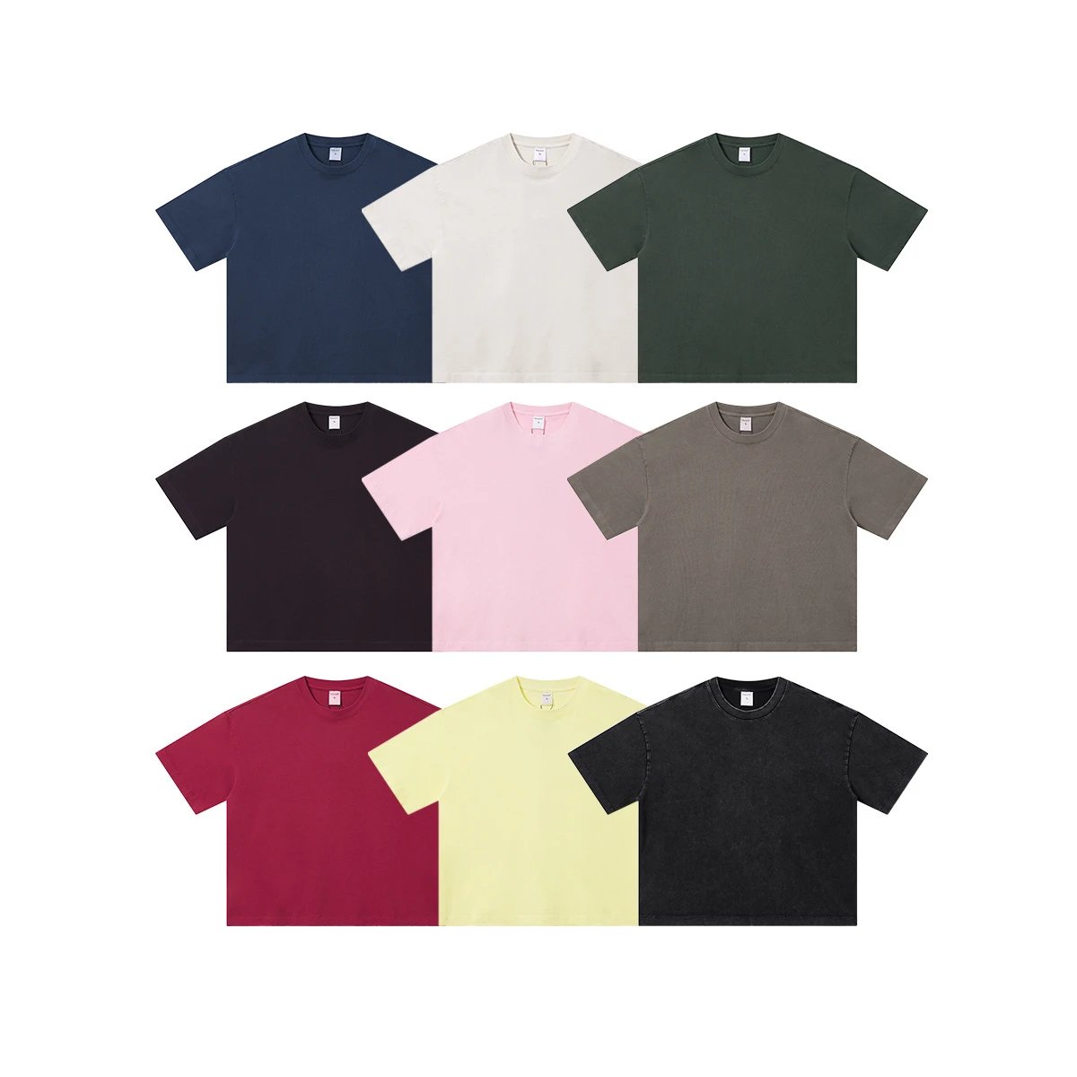 Cotton Boxy Fit Tee Unisex Casual Mauve - Gallery Image 4 - Detailed View