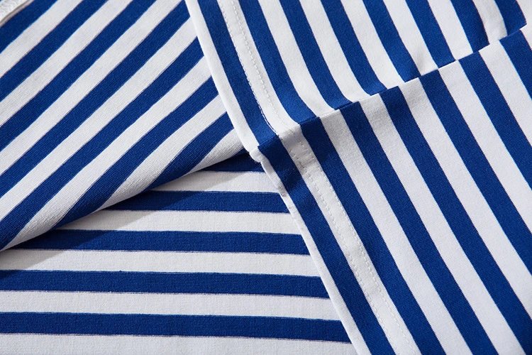 CDG Play Heart Striped Tee Multicolor - Gallery Image 11 - Detailed View