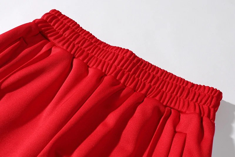 Street Style Athletic Shorts Crimson Red - Gallery Image 9 - Detailed View