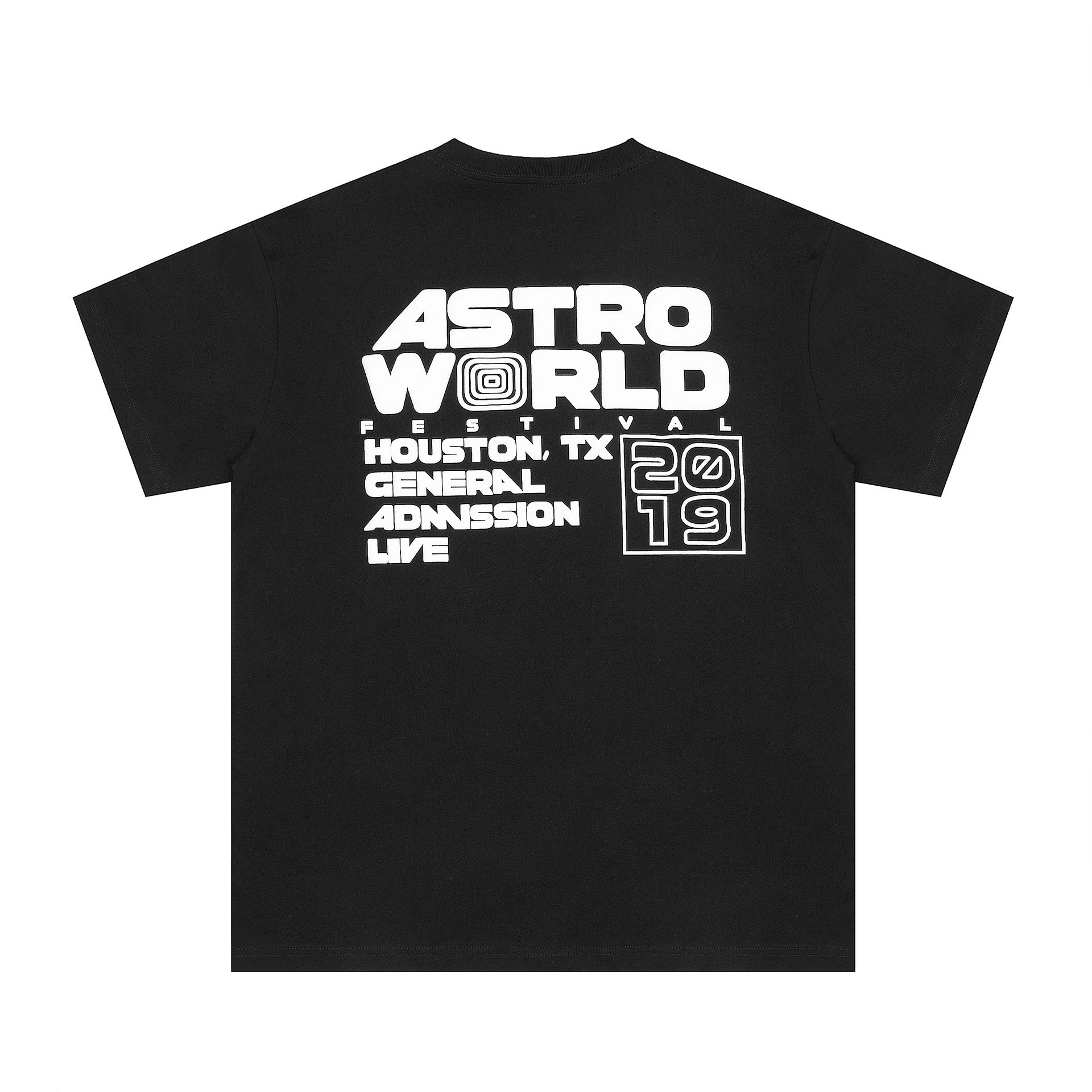Streetwear Foam Print Staff T-Shirt Jet Black - Gallery Image 6 - Detailed View