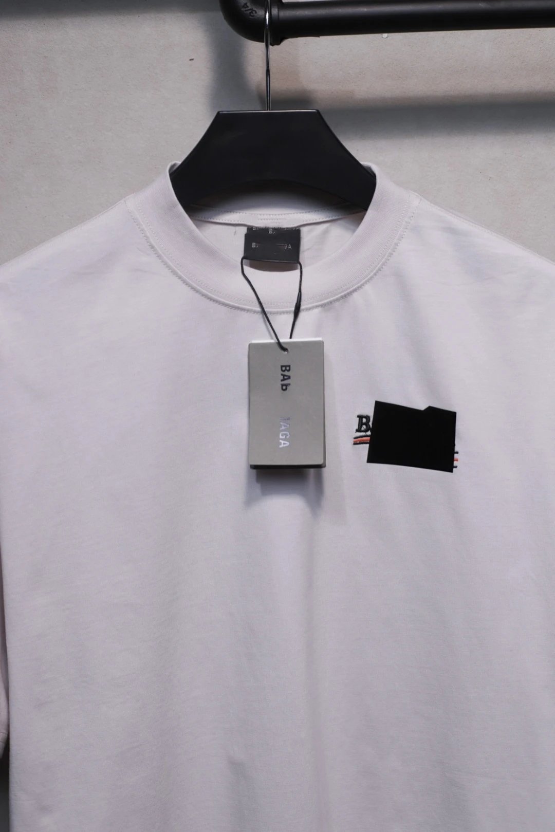 Casual Cotton Men's Short Sleeve Tee Onyx - Gallery Image 5 - Detailed View