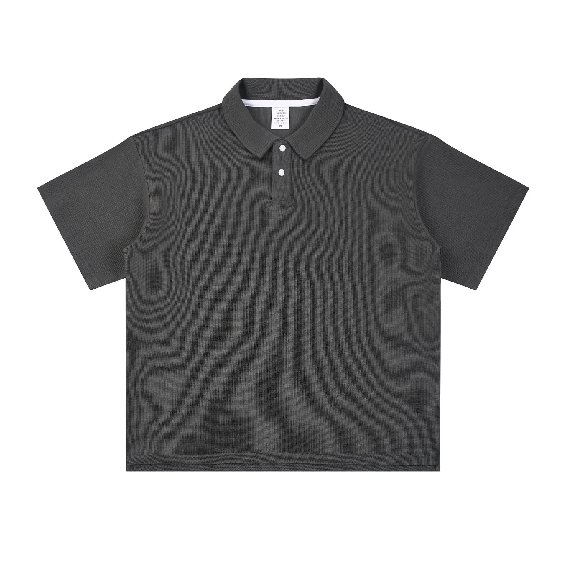 Casual Cotton Slim Fit Men's Polo Shirt Ecru - Gallery Image 6 - Detailed View