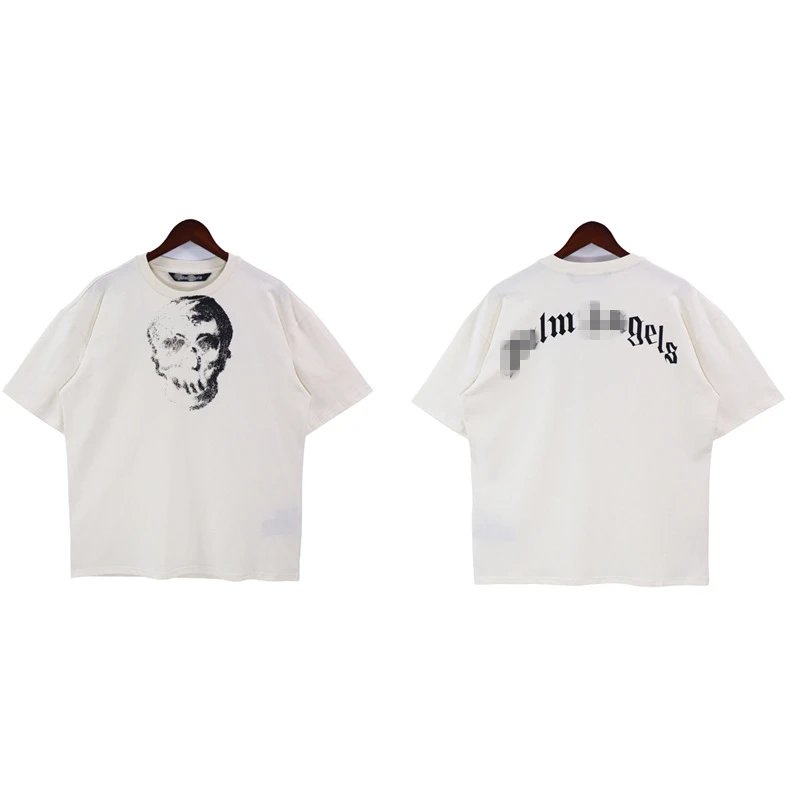 Skull Graphic Streetwear Cotton Tee Ivory - Related Product - Cnfans