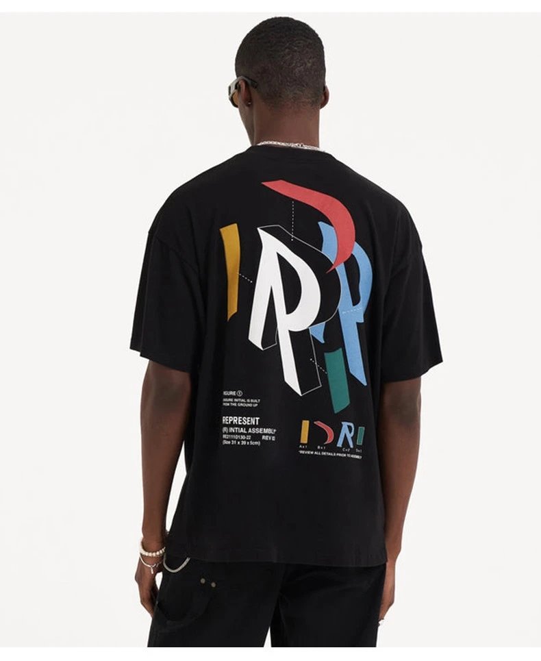 REPRESENT Multi-Color Print Tee White - Gallery Image 6 - Detailed View