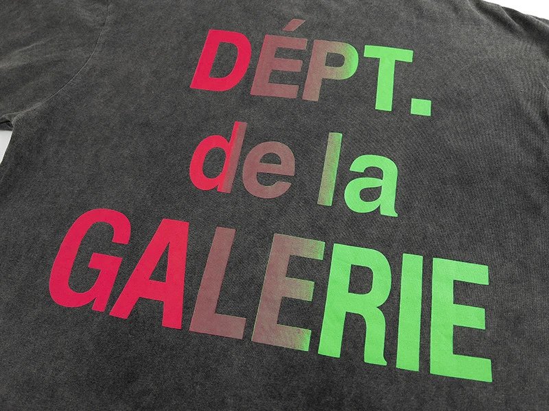 Gallery Dept Washed Letter T-Shirt Black - Gallery Image 10 - Detailed View