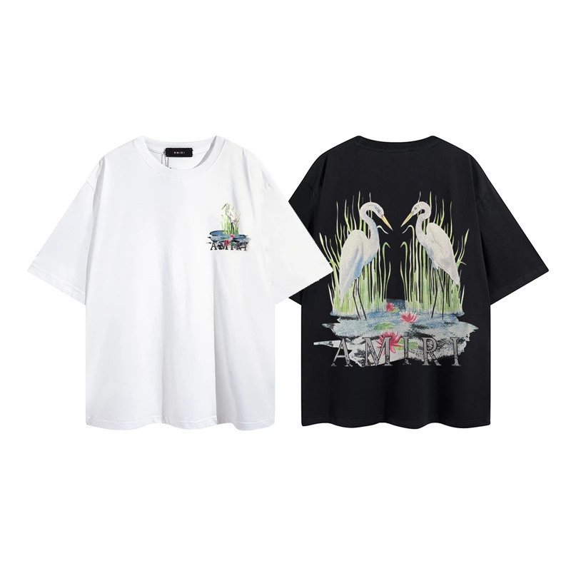 Amiri Crane Printed T-Shirt Multicolor - Gallery Image 3 - Detailed View