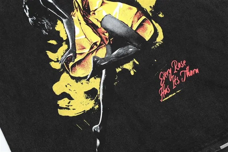 REPRESENT Romantic Lips Graphic Tee Black - Gallery Image 10 - Detailed View