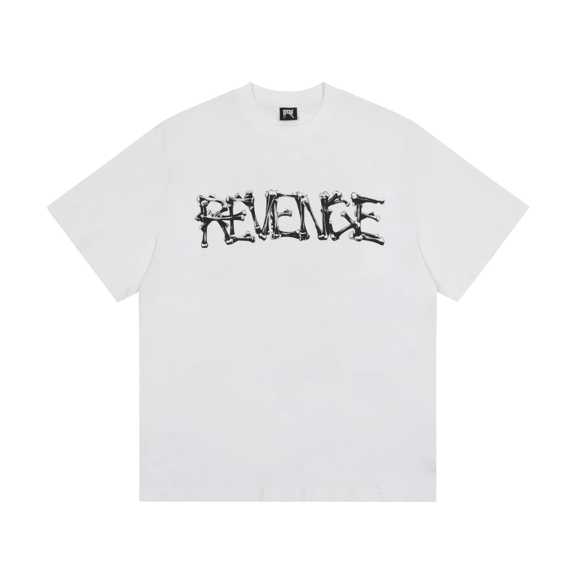 Revenge Skull Print T-shirt Black/White - Gallery Image 4 - Detailed View