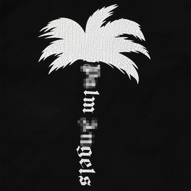 Vintage Crack Palm Tree Graphic Street T-Shirt Ivory - Gallery Image 6 - Detailed View