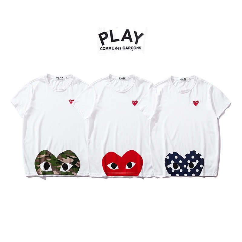 CDG Play Heart Logo T-Shirt White - High Quality Product Image - Cnfans